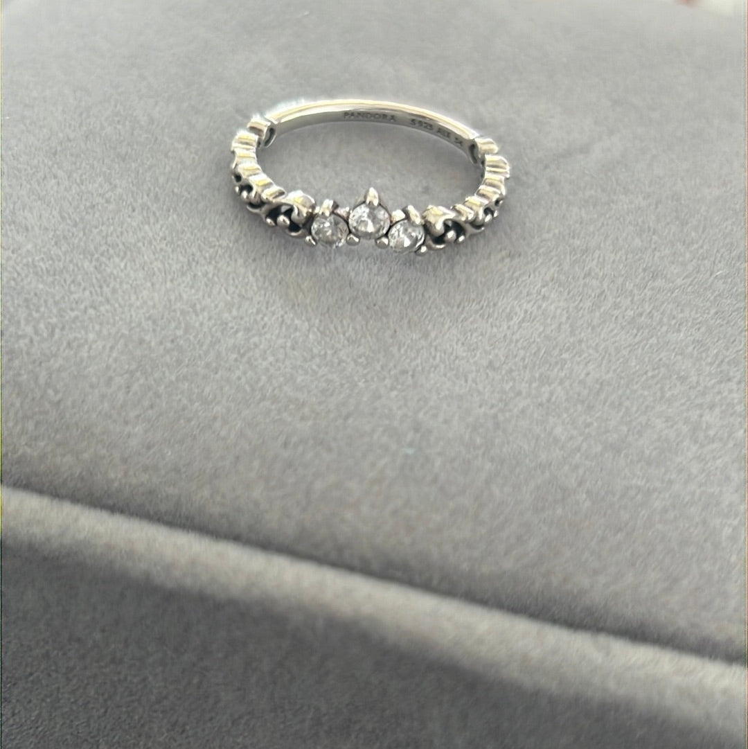 Genuine Pandora Regal Swirl Tiara Ring Size 60 Choose Metal