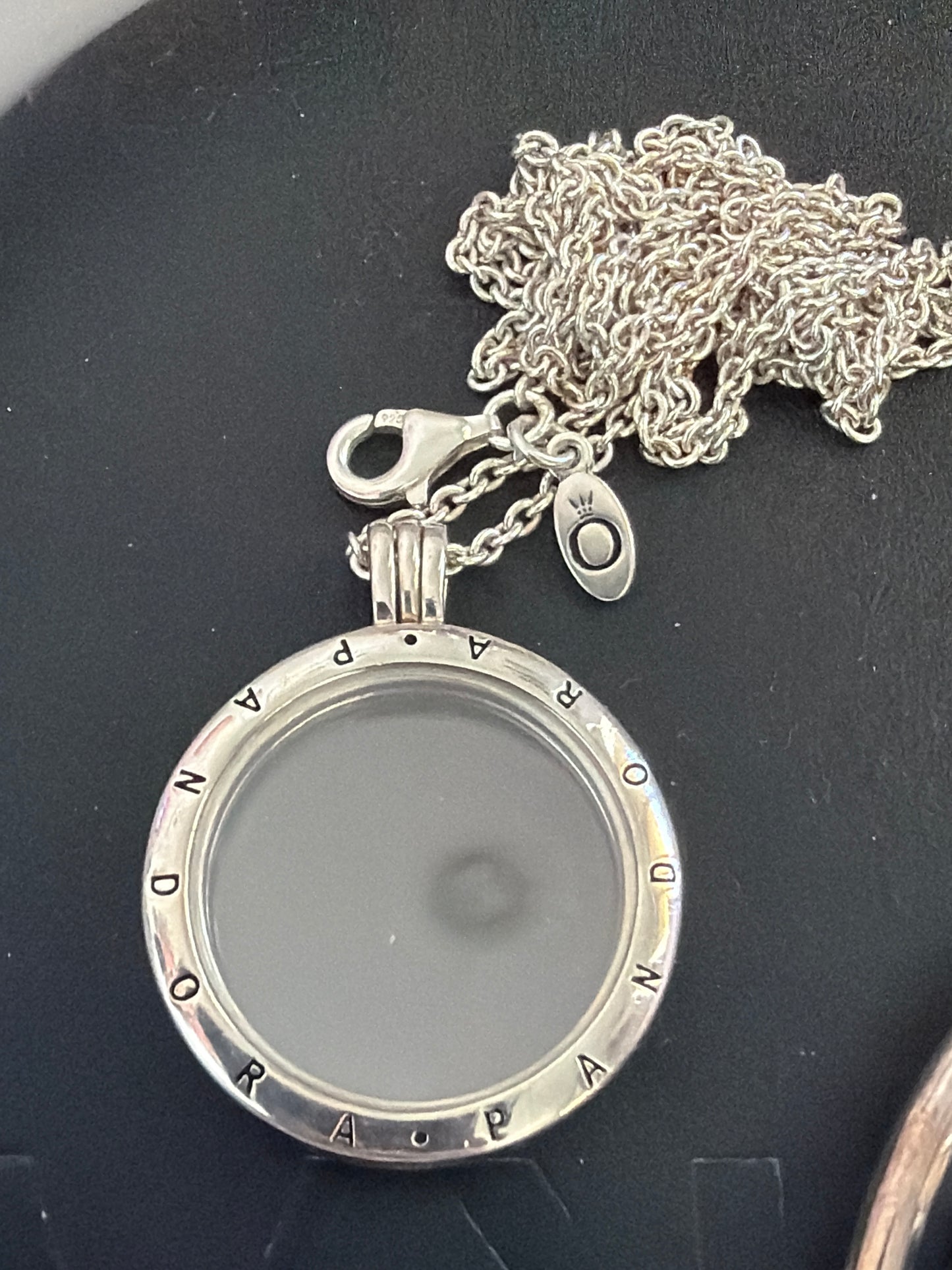 Genuine Pandora Large Memory Locket With Chain Necklace