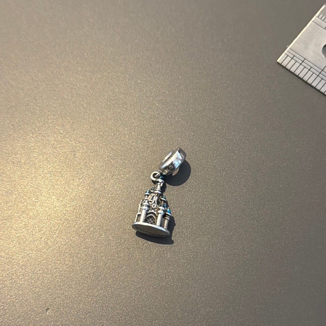 Genuine Pandora Disneyland Paris Parks Enamel Castle Dangle Charm