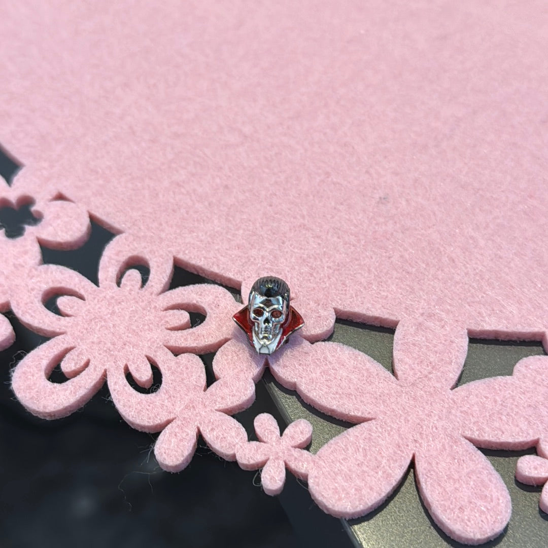 Genuine Gnoce Dracula Vampire Skull Enamel Charm