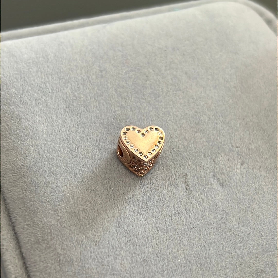 Genuine Pandora Essence Rose Gold Dedication HTF RARE Charm