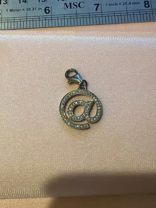Genine Thomas Sabo Pave @ Sign Clip Dangle Charm Symbol