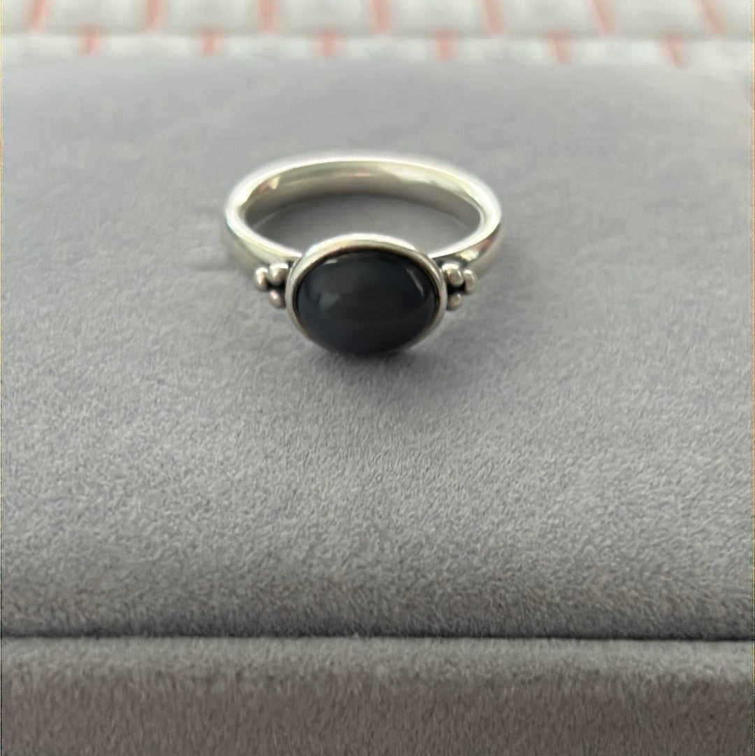 Genuine Pandora Grey Moonstone Hyper Rare HTF Ring 54