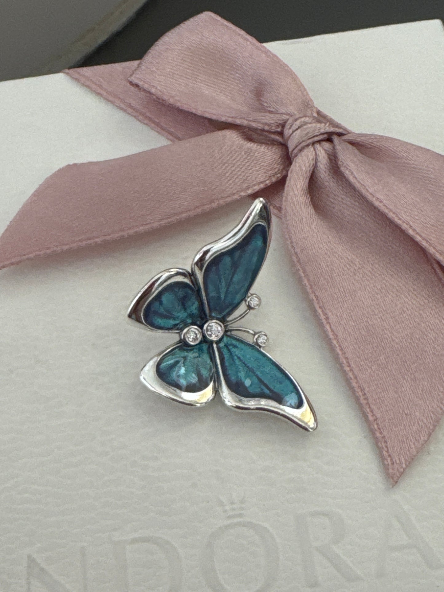Genuine Pandora Blue Enamel Oversized Butterfly Charm