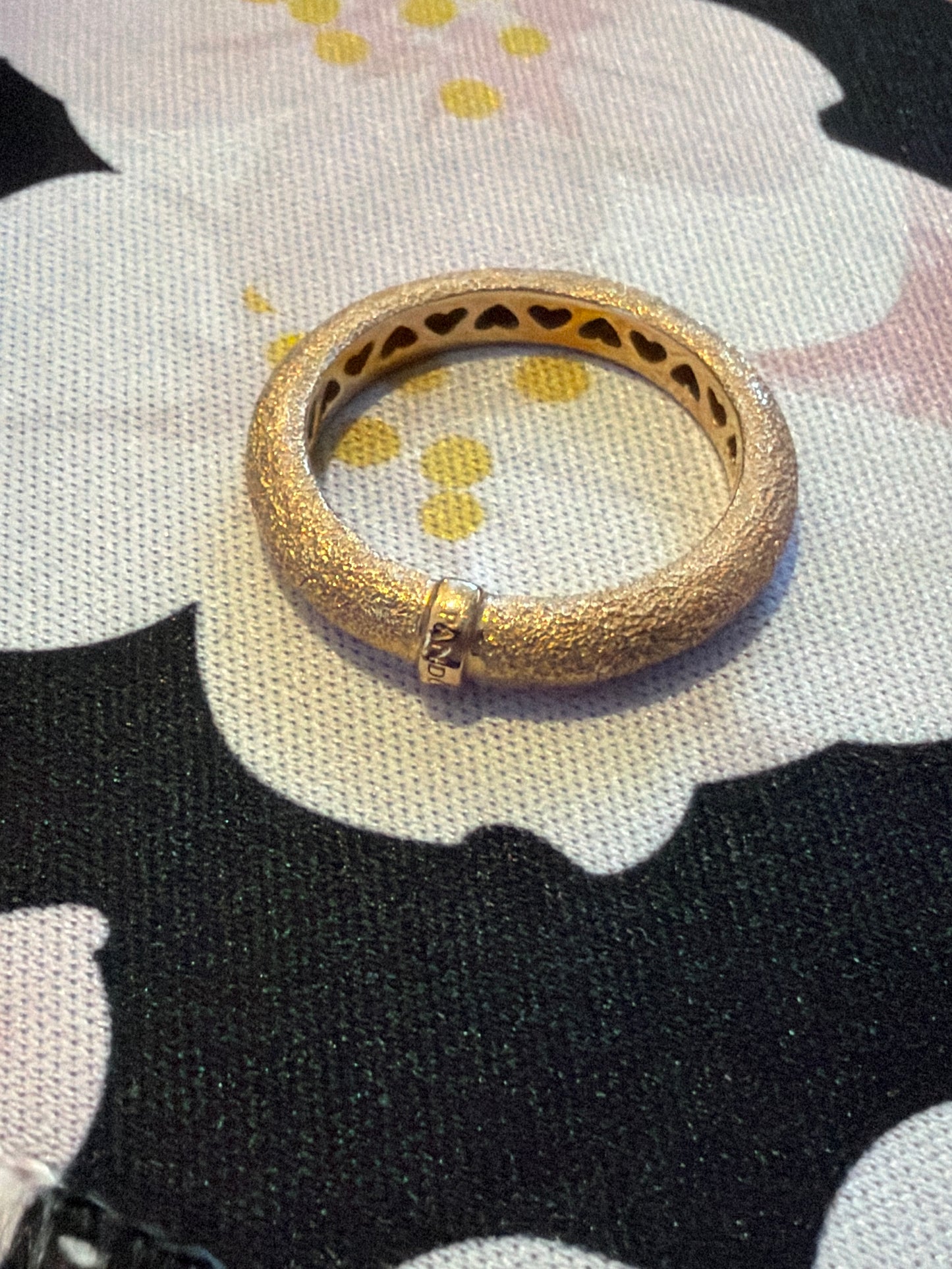 Genuine Pandora Rose Gold Matte Brilliance Ring 60