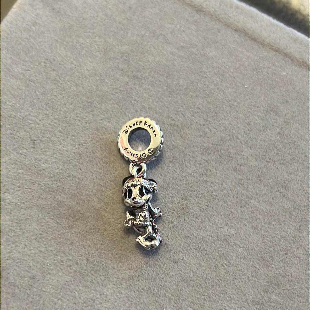Sterling Silver Christmas Disney Mickey Dangle Charm