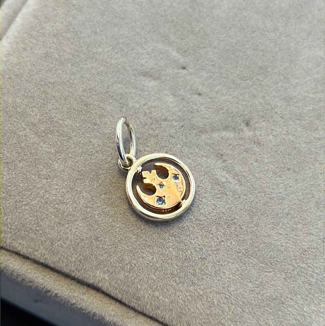 Genuine Pandora Disney Star Wars Rebal Rose Gold Mixed Metal CZ Dangle Charm