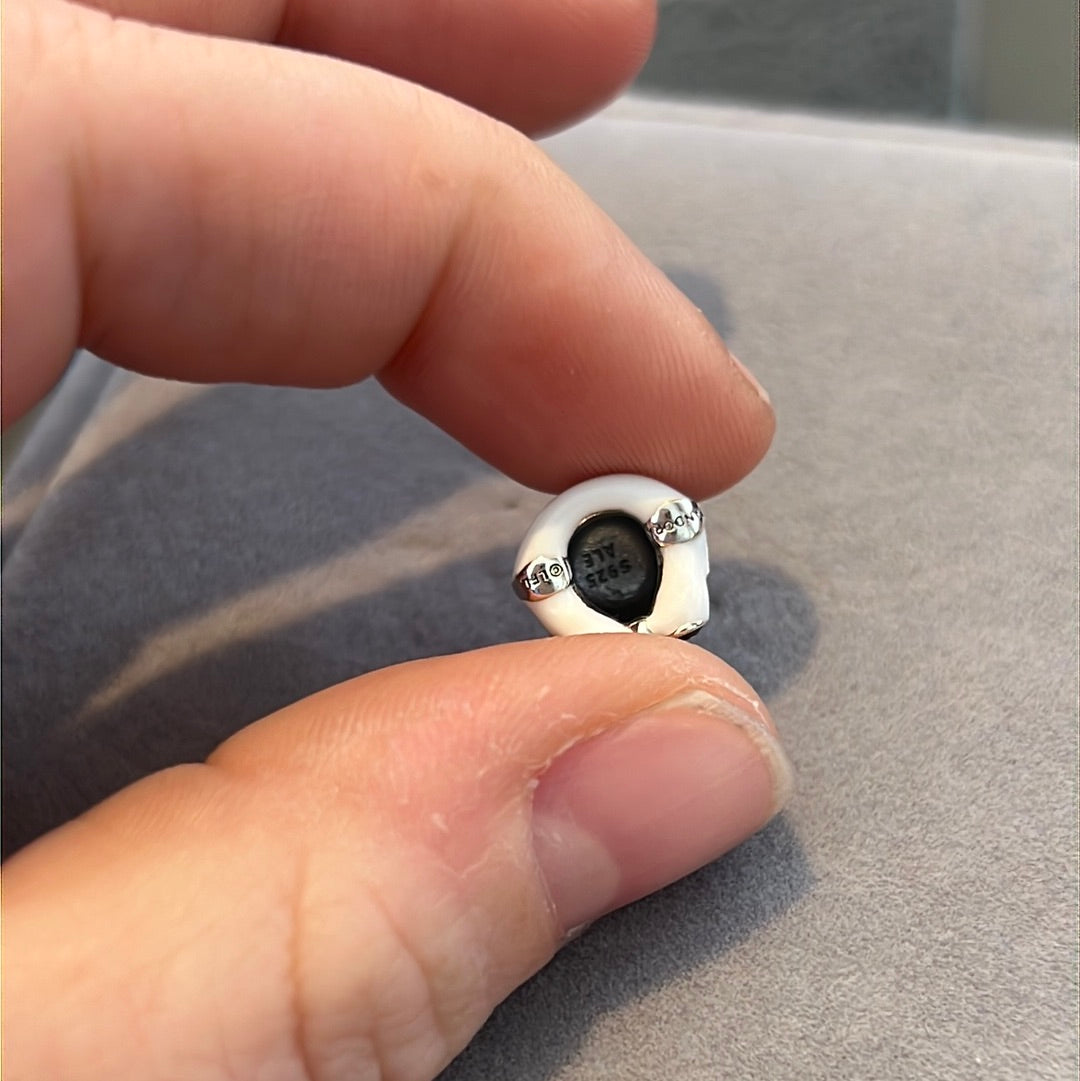 Genuine Pandora Disney Star Wars Enamel Storm Trooper Hemlet Charm