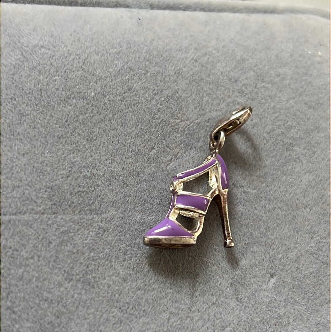 Genuine Thomas Sabo Purple Enamel Shoe High Heel Dangle Charm