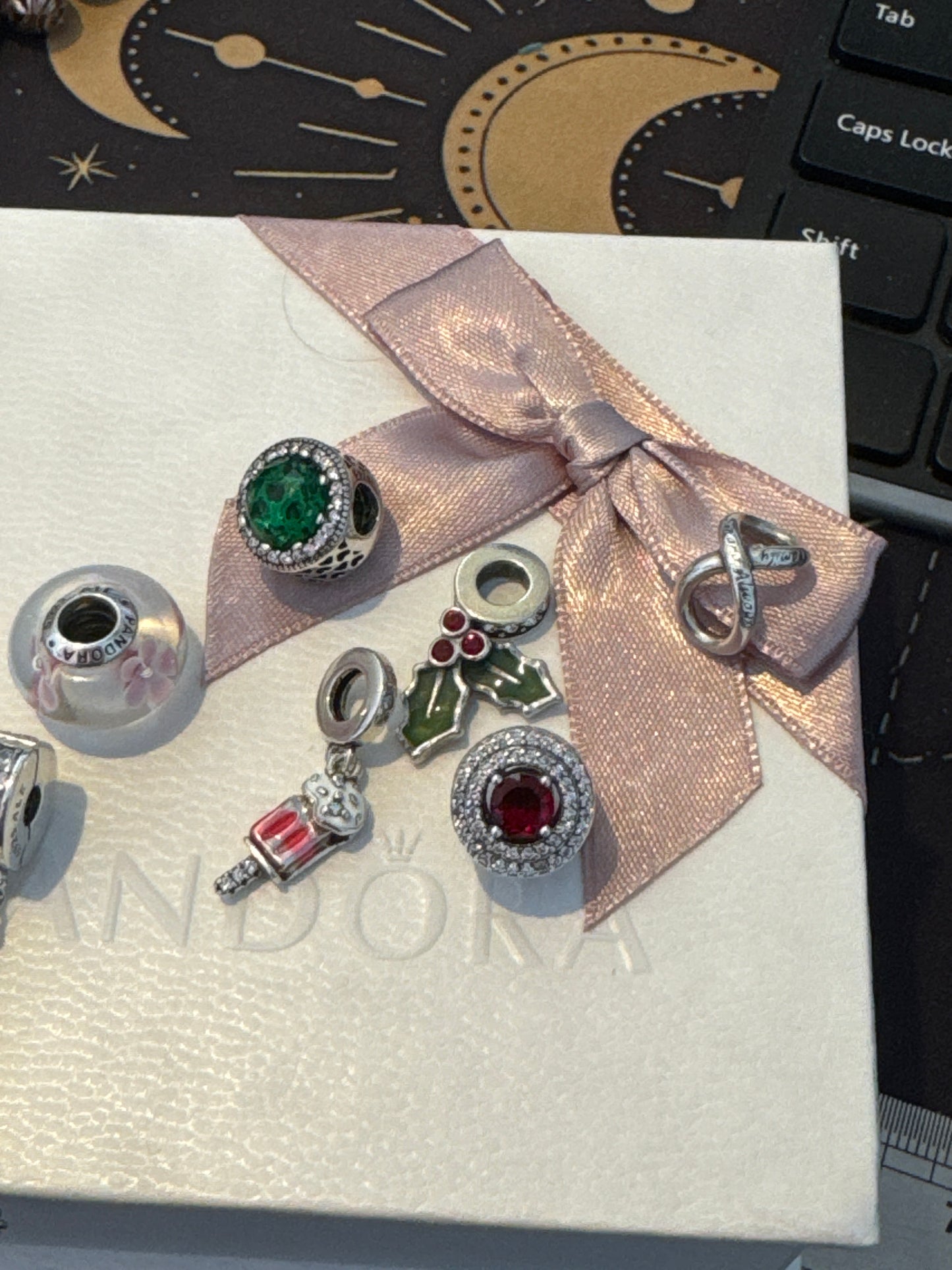 Sterling Silver Bundle of Pave Charms x7