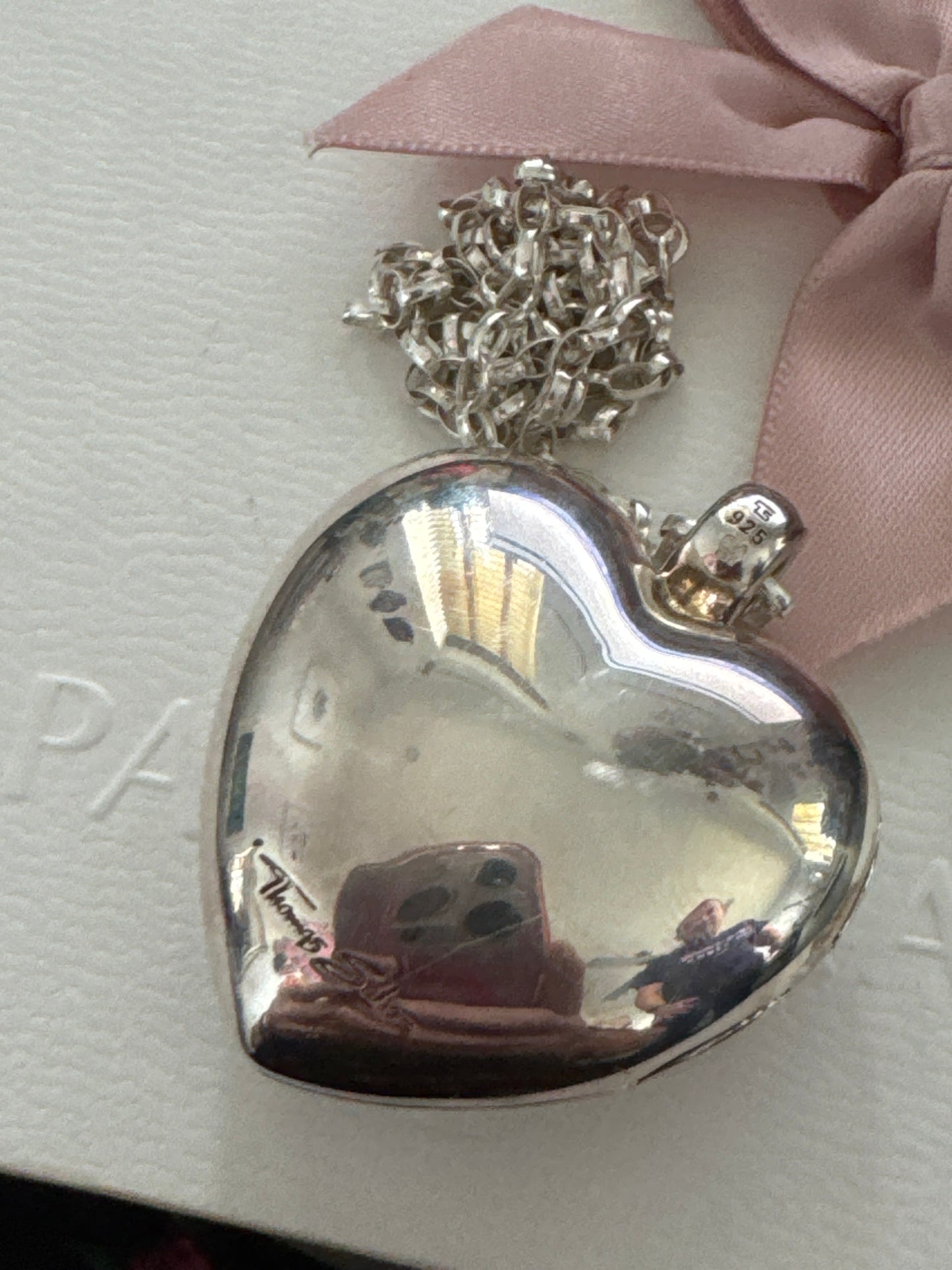Genuine Thomas Sabo Sterling Silver Huge Love Bird Dove Locket Heart Necklace