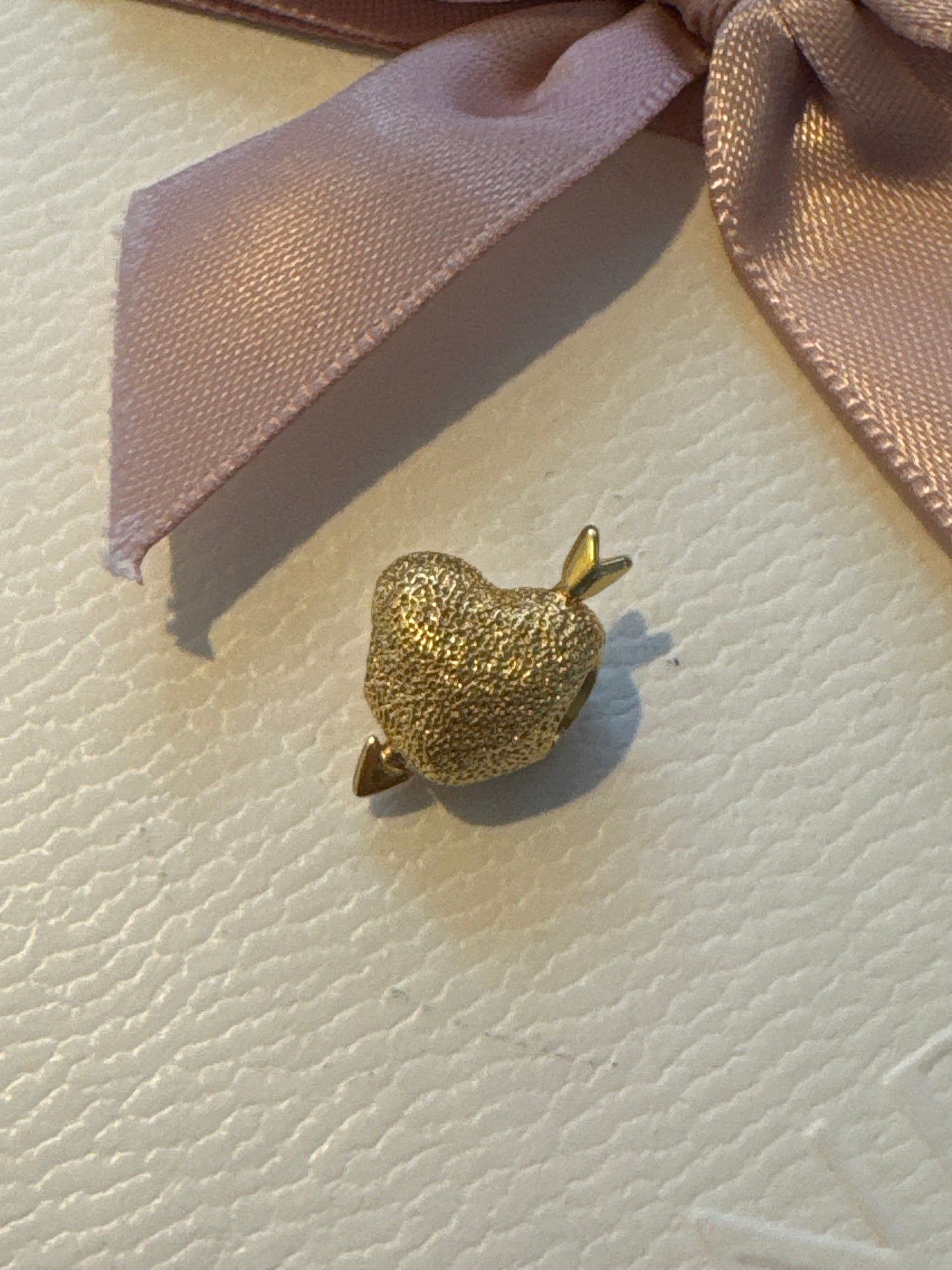 Genuine Pandora Shine Gold Plated Cupid Heart Charm