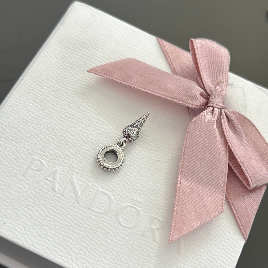 Genuine Pandora Ice Cream Pave Dangle Charm