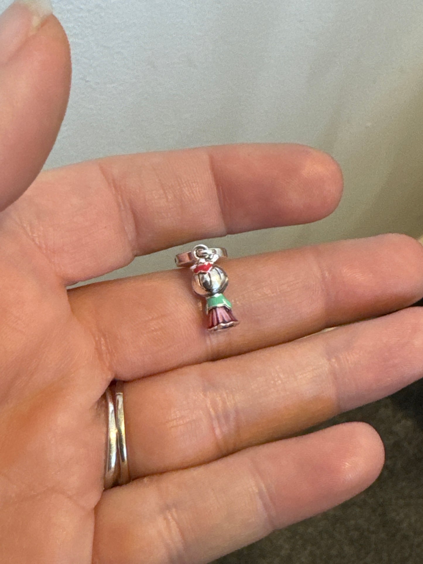 Genuine Pandora Enamel Korean Doll Hanbok Dangle Charm