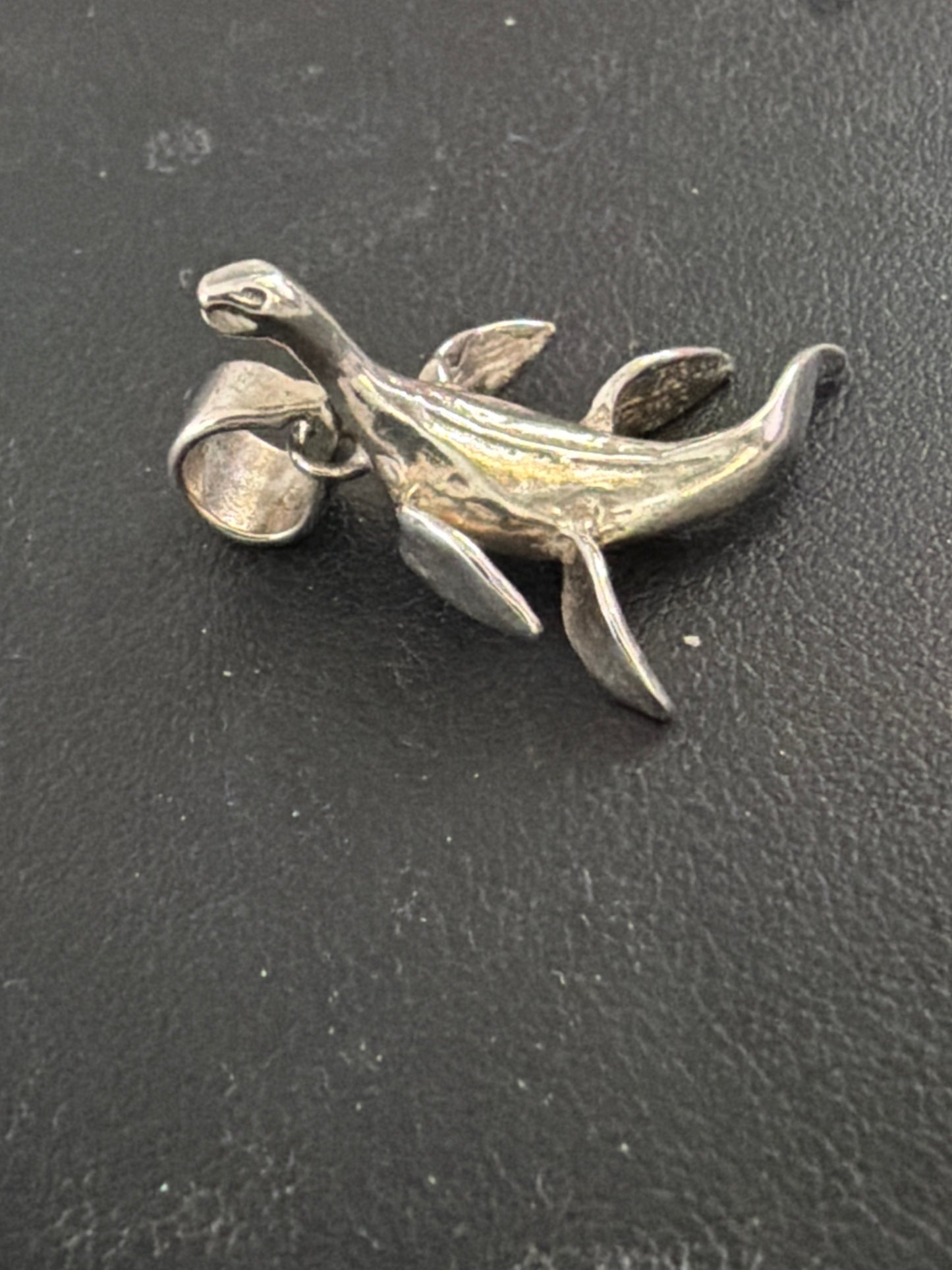 Sterling Silver Loch Ness Animal Large Pendant Charm