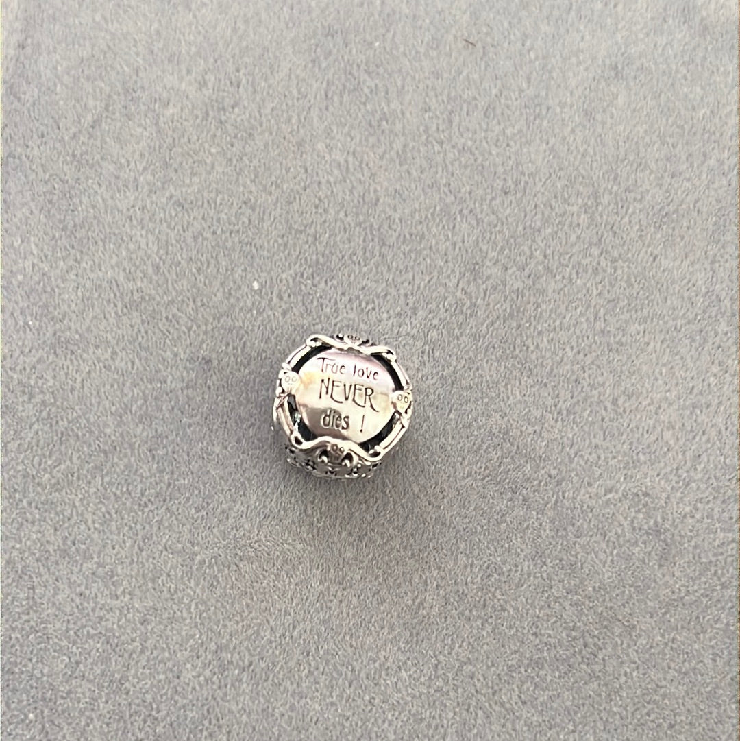 Genuine Pandora Disney Nightmare Before Christmas Jack and Sally "True love never dies" Charm
