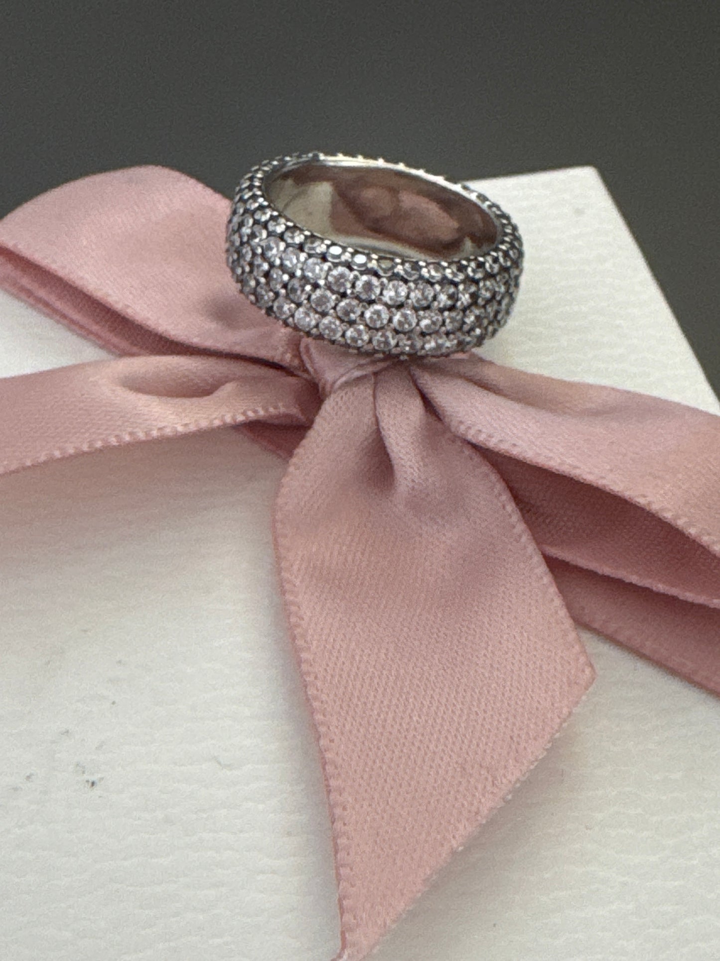 Genuine Chunky New Style Pave Ring 50