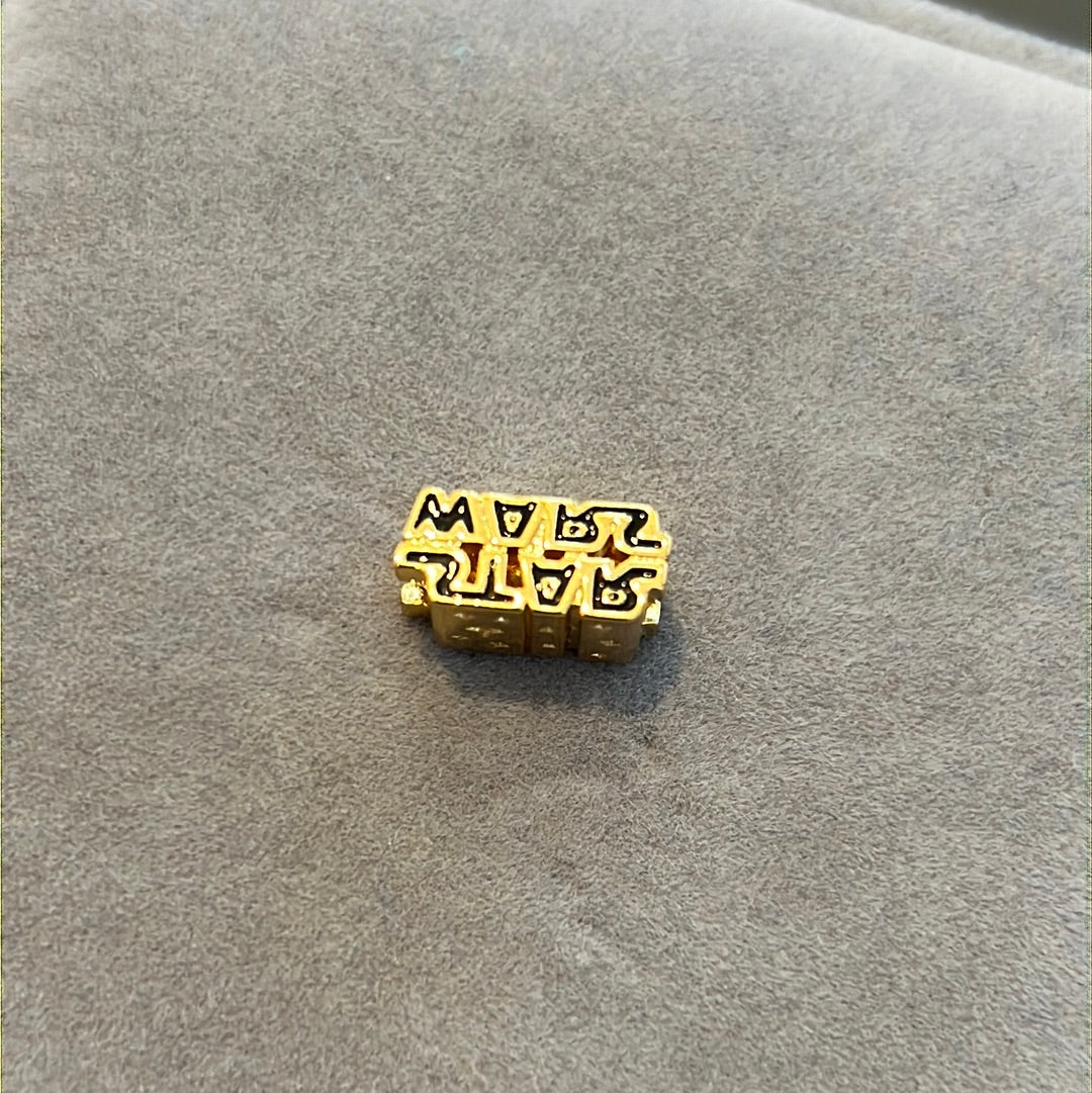 Genuine Pandora Disney Shine Gold Star Wars enamel Logo Charm