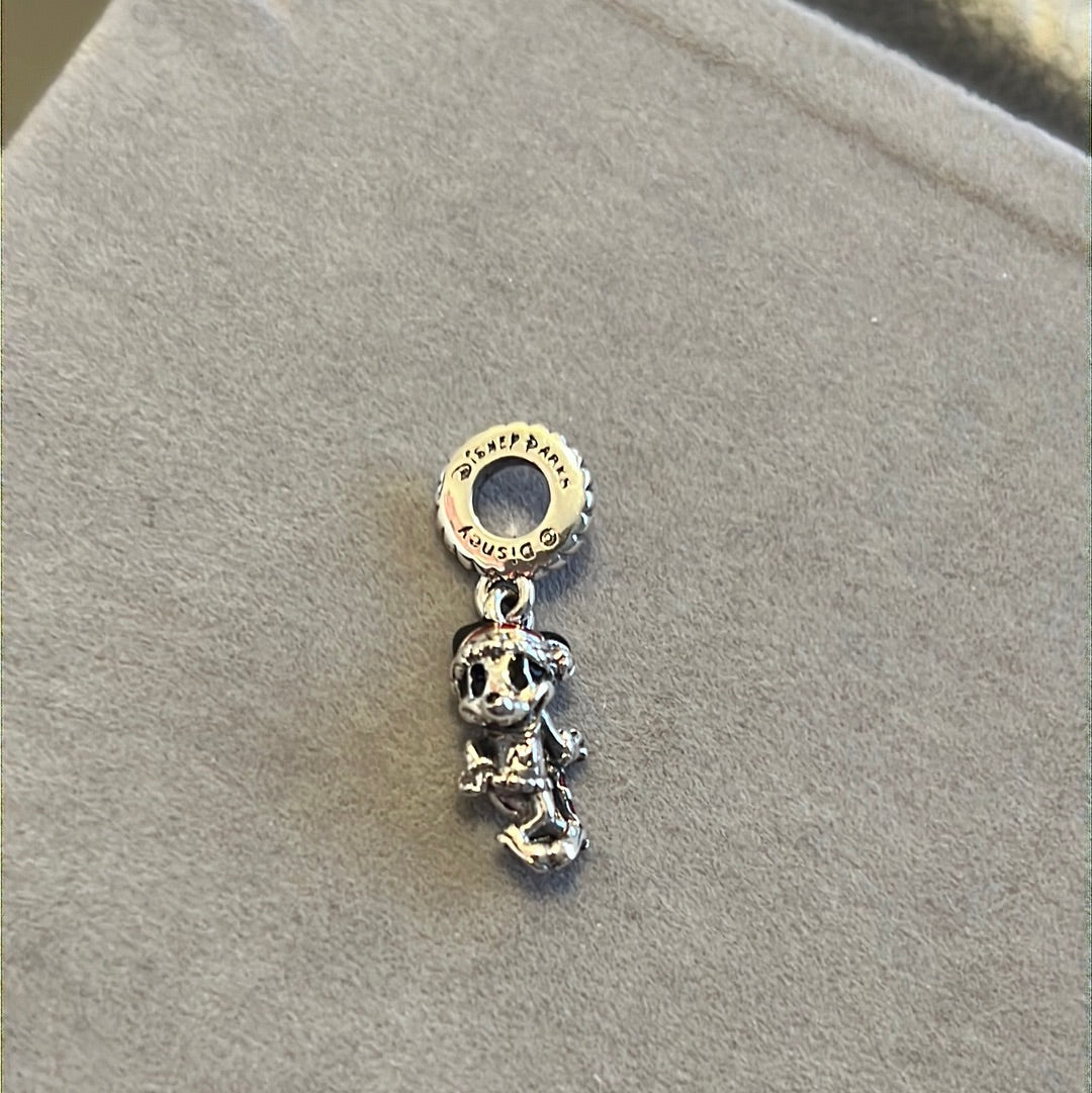 Sterling Silver Christmas Disney Mickey Dangle Charm