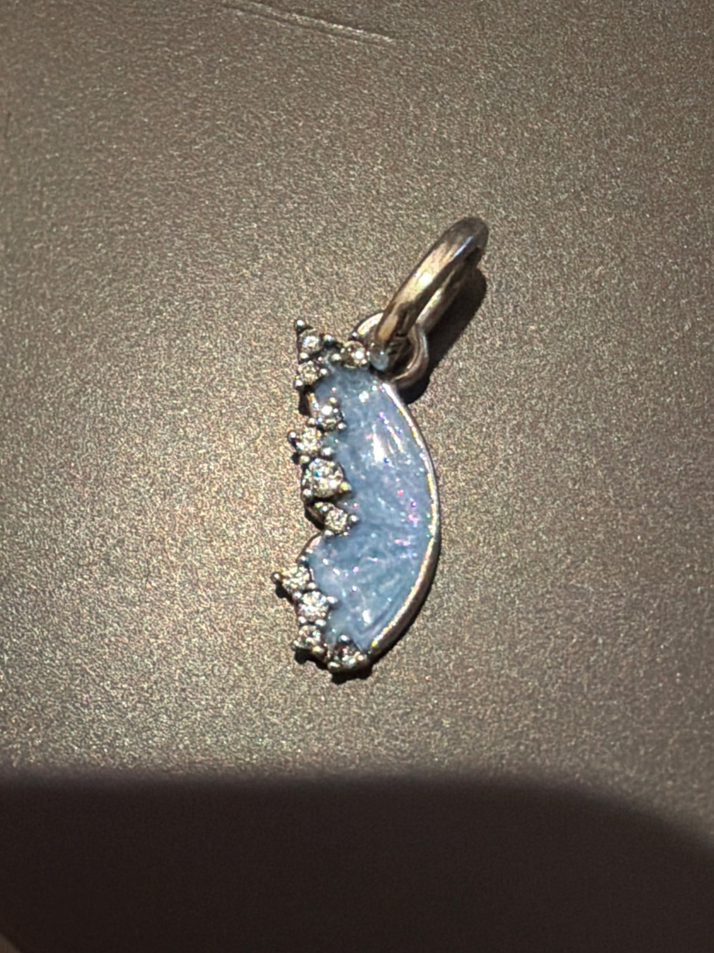 Genuine Pandora Butterfly Pave Blue Butterfly Wing Dangle Charm