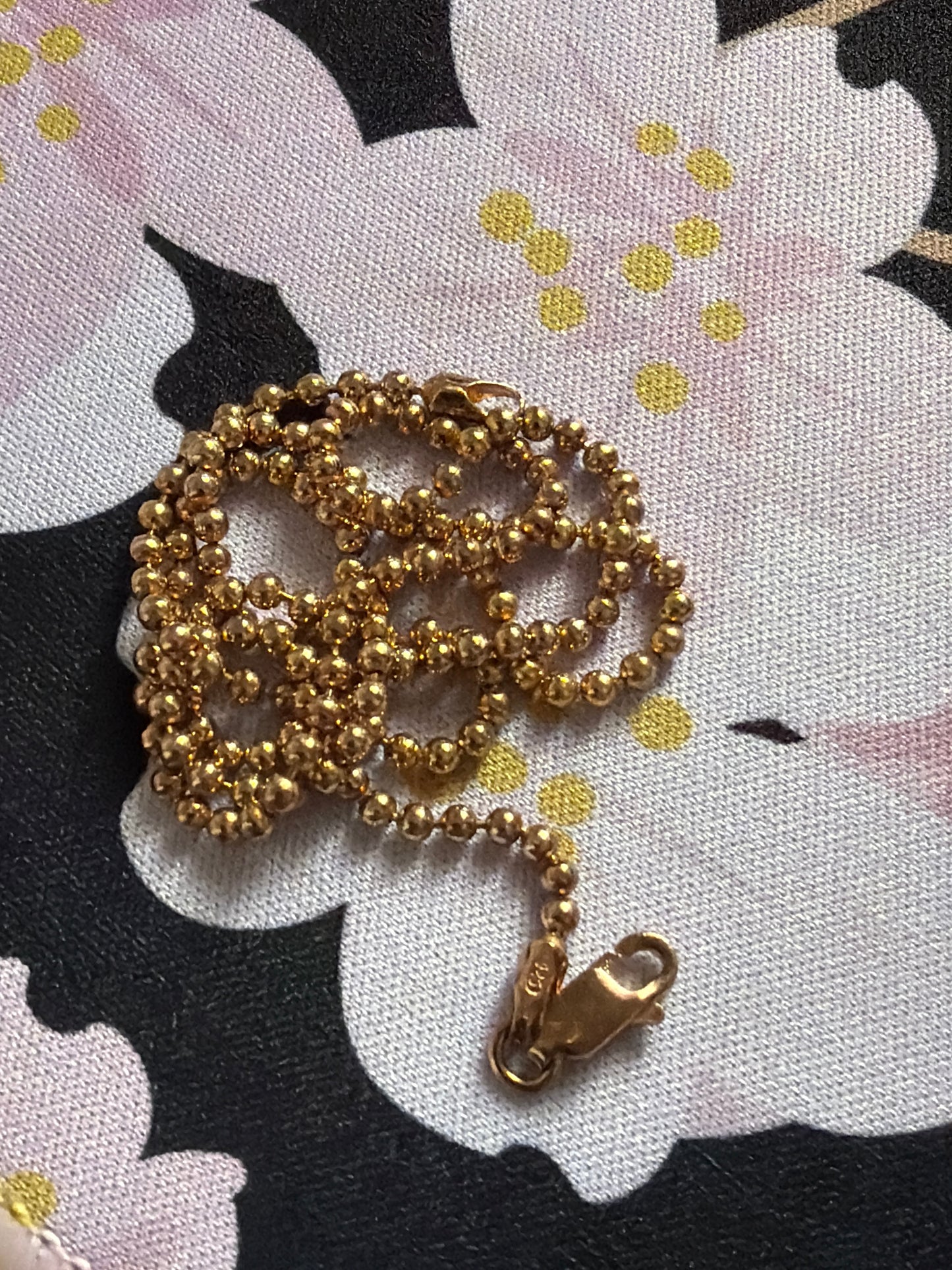 Genuine Hot Diamond Rose Gold Beaded 45cm Chain