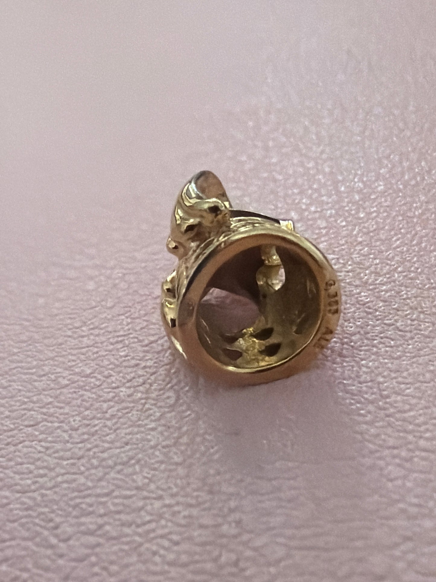Genuine Pandora Solid G585 Gold New Style Openwork Angel Charm