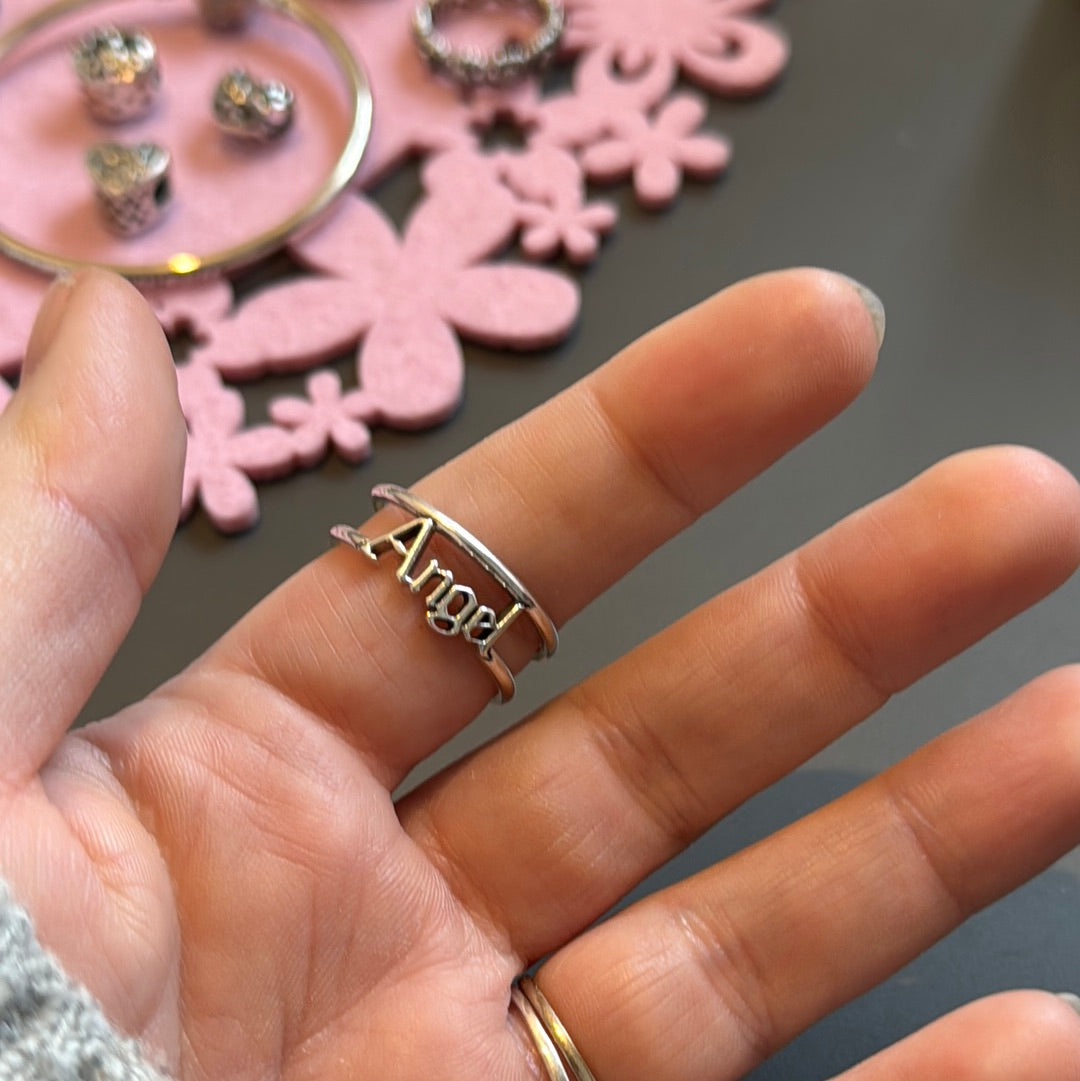 Genuine Pandora ME Angel Open Adjustable Ring 56