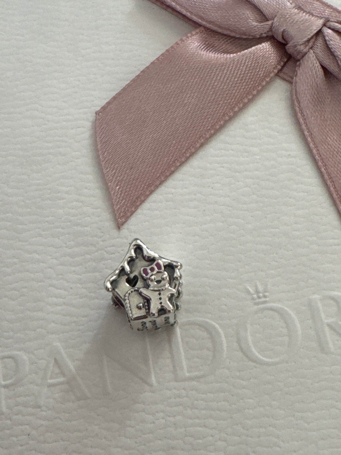 Genuine Pandora Gingerbread Man House Enamel Charm