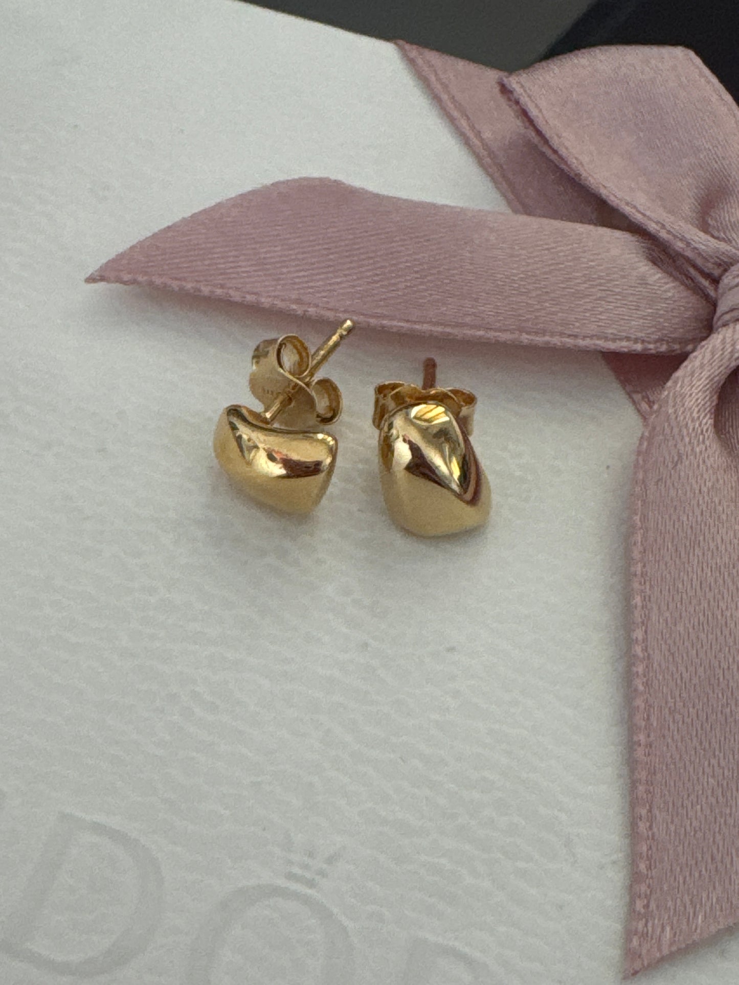 Genuine Pandora Shine Gold Plated Organically Shaped Stud Earrings