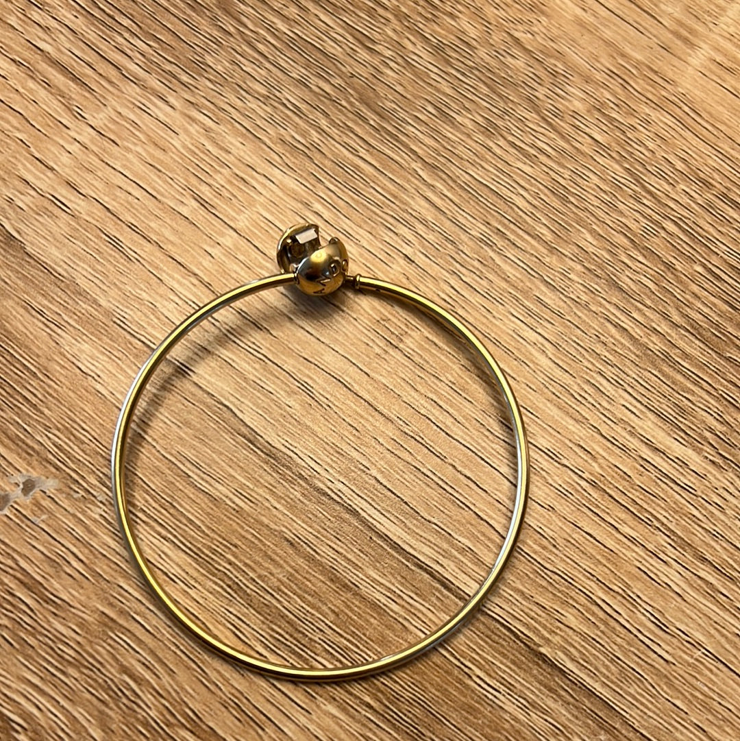 Genuine Pandora RARE HTF Solid Gold 14K Essence Bangle 17.5cm