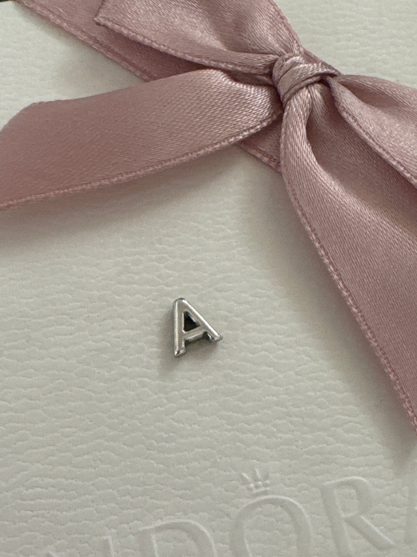 Genuine Pandora A Initial Letter With Hearts Petite Charm