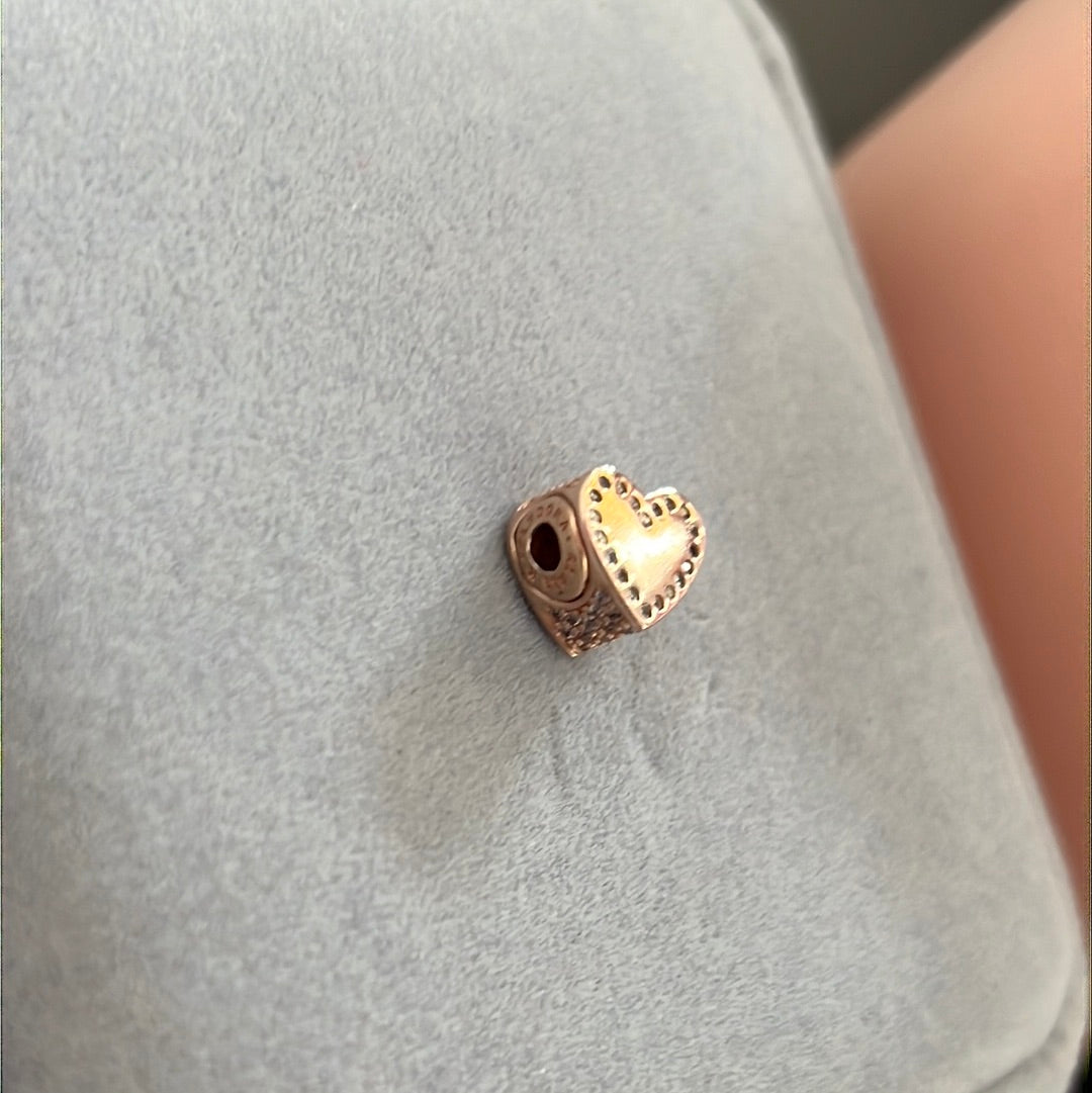Genuine Pandora Essence Rose Gold Dedication HTF RARE Charm