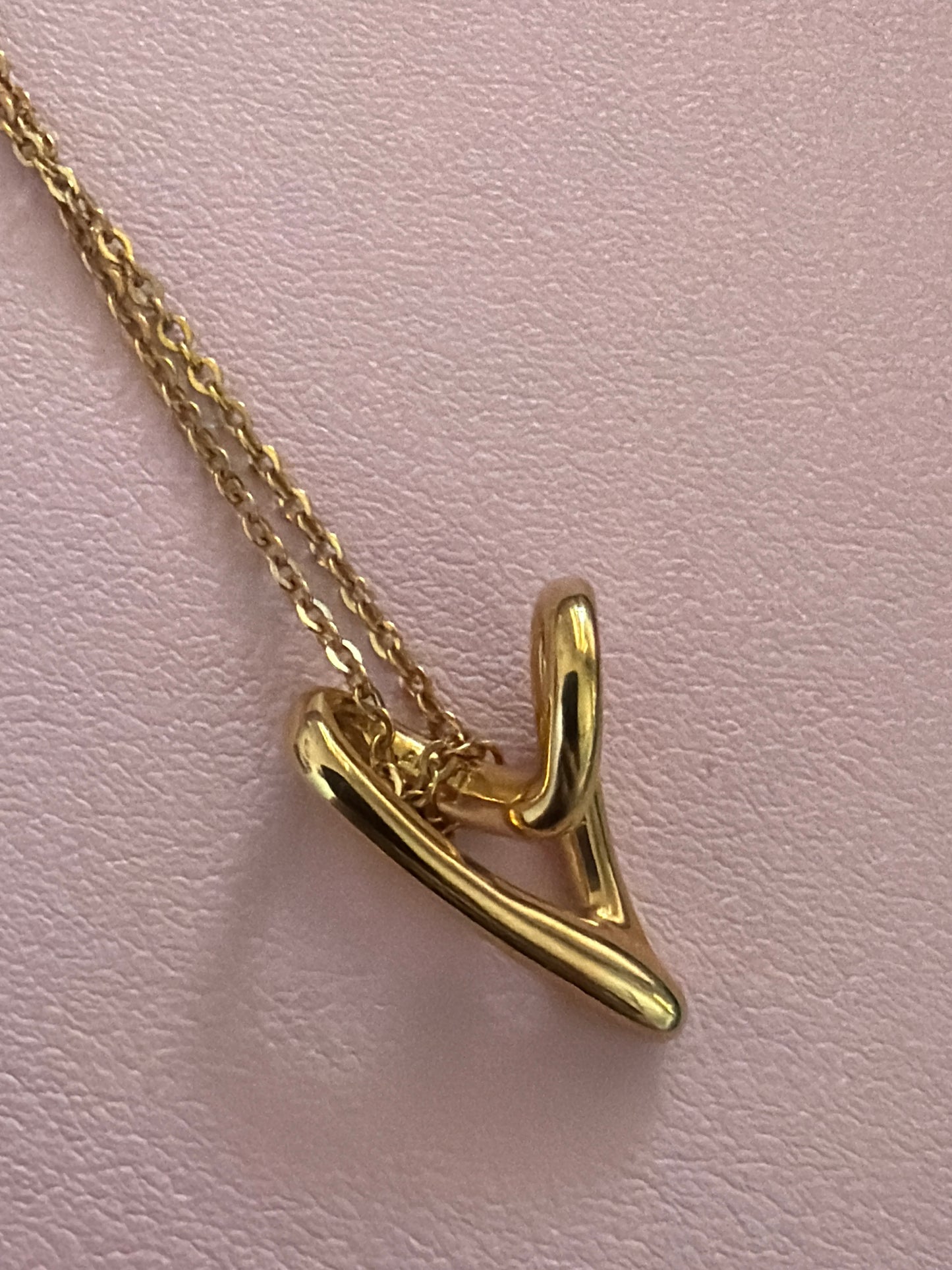 Genuine Pandora Shine Gold Organically Shaped Heart Necklace