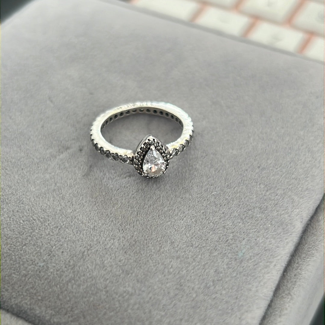 Genuine Pandora Teardrop Pave Ring 48 Kids