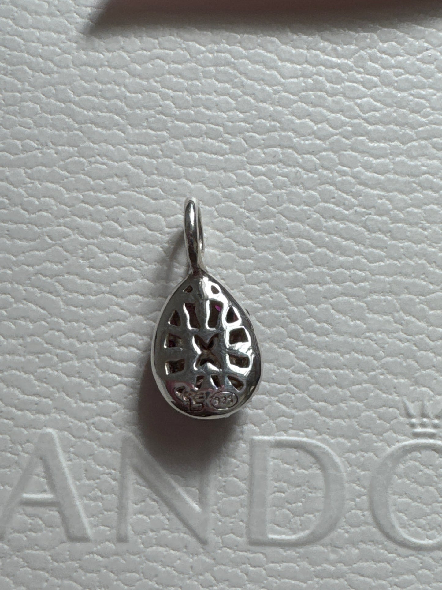 Genuine Thomas Sabo Dark Pink Teardrop Pendant Charm Dangle