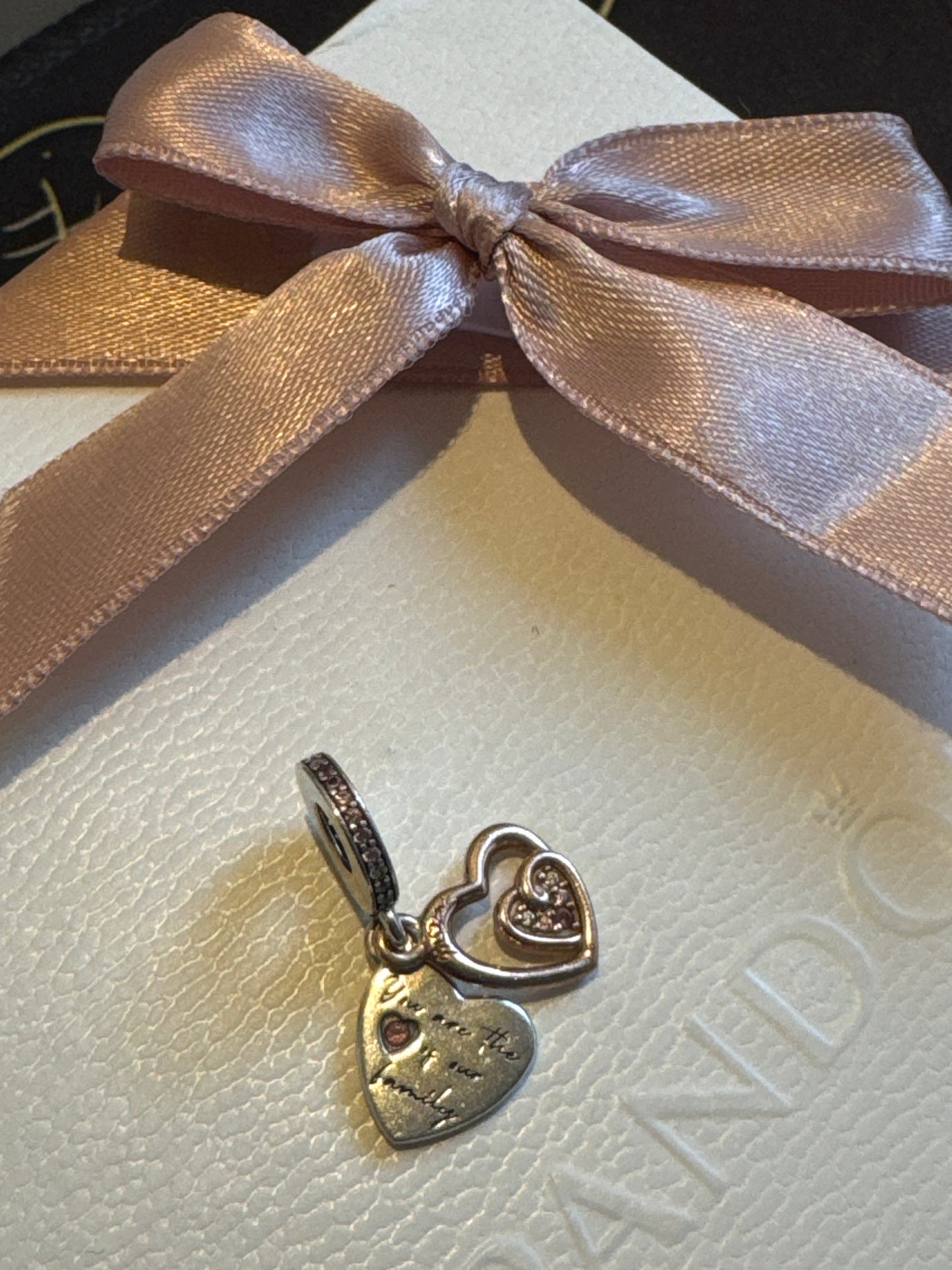 Genuine Pandora Rose Gold Heart of the Family Dangle Charm