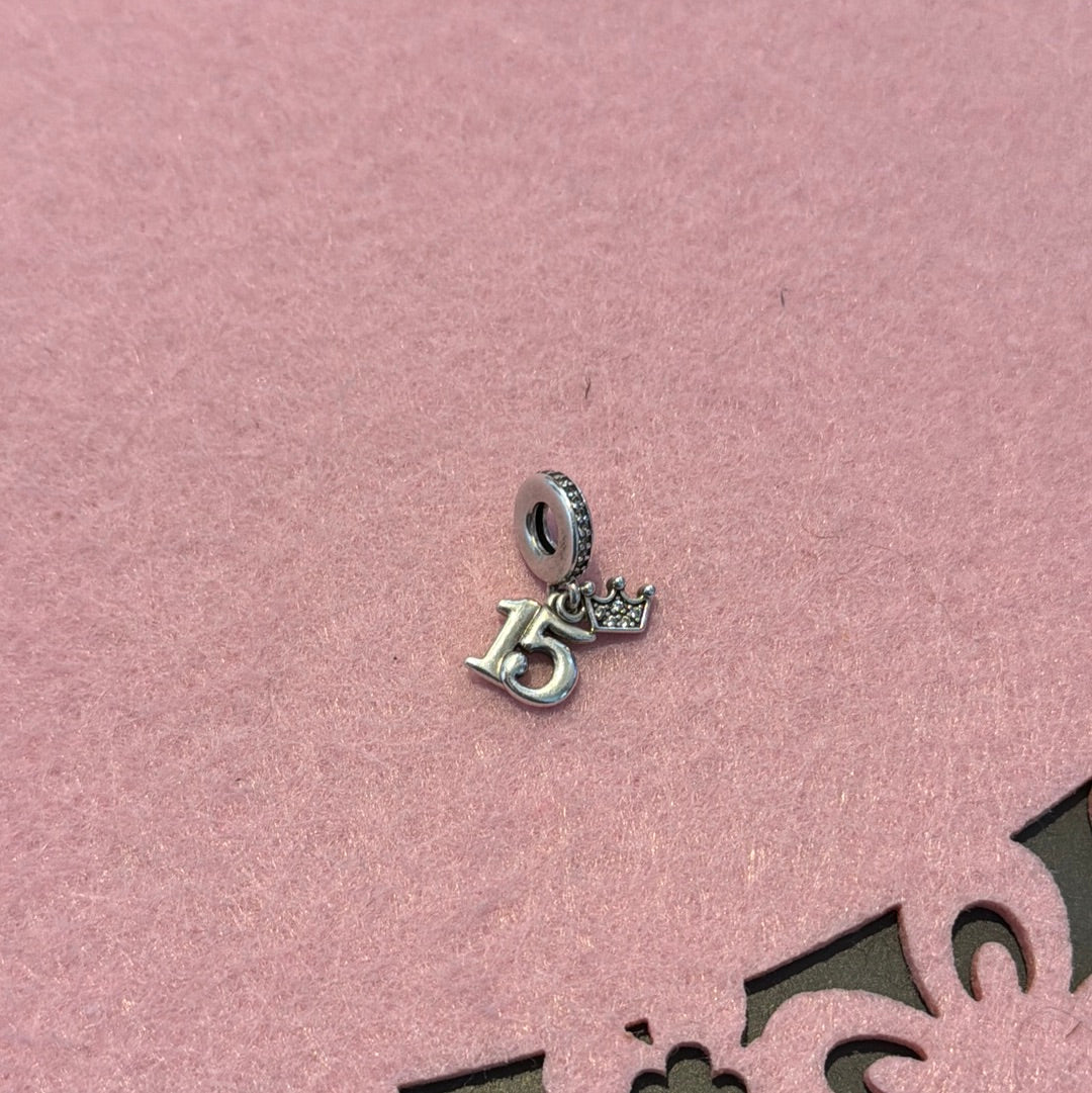 Genuine Pandora 15th Birthday Charm Dangle Gift