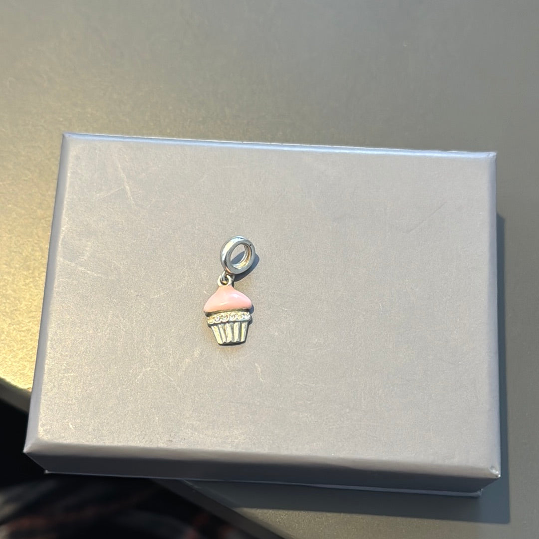 Genuine Chamilia Cupcake Enamel Dangle Charm