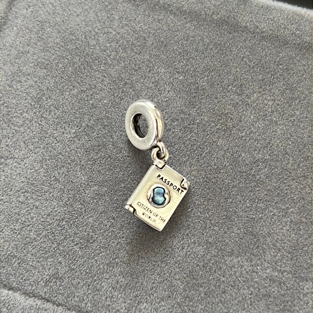 Genuine Pandora Travel Passport Citizen of the World Dangle Charm
