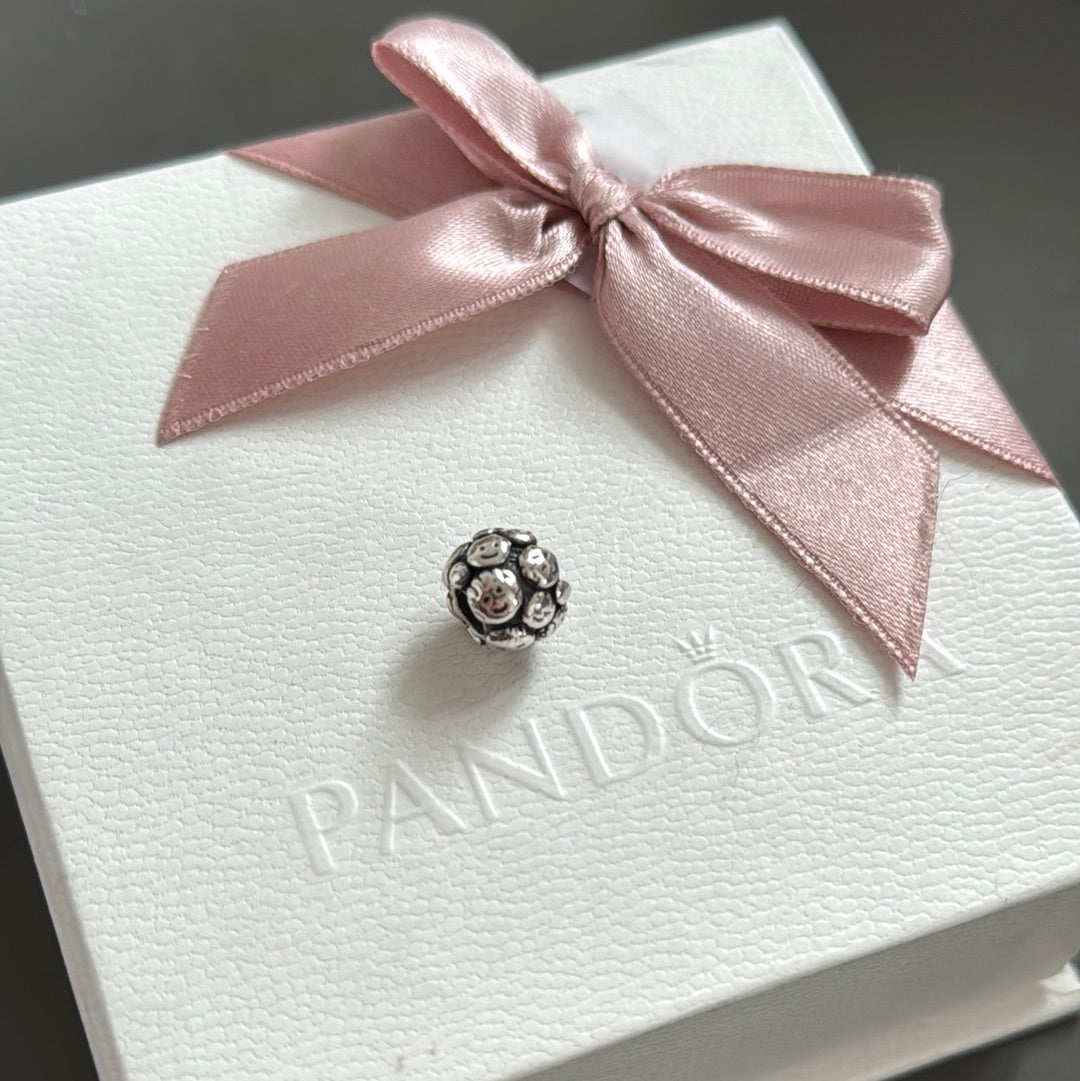 Genuine Pandora Rare HTF Family Enamel Heart Indsamling Family Tied Charm