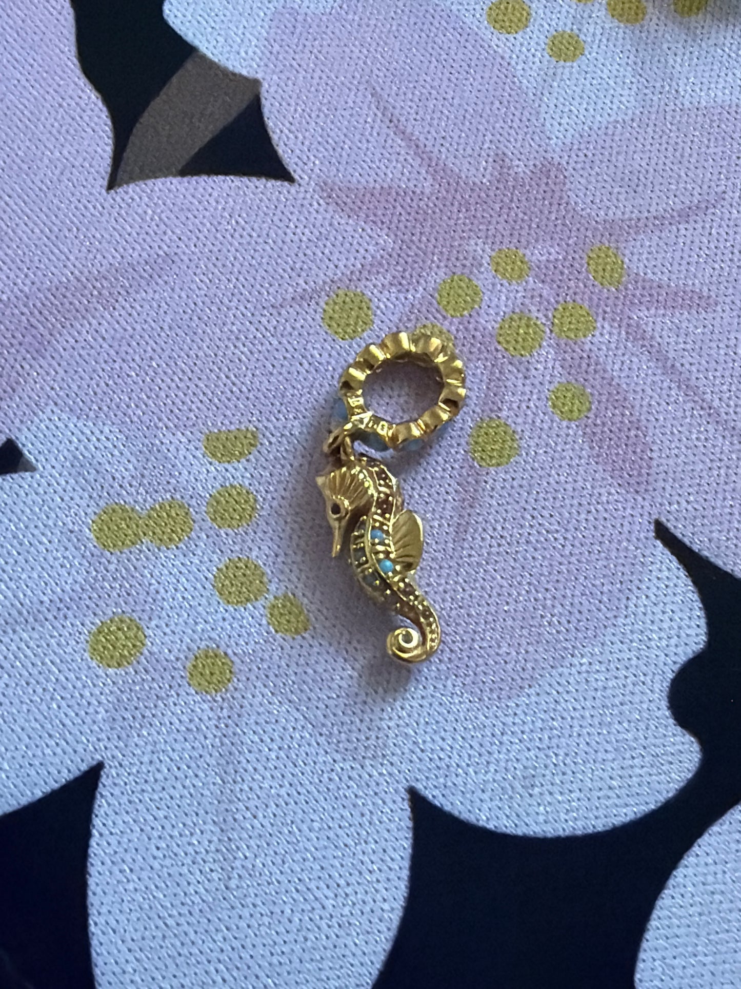 Genuine Pandora Shine Gold Seahorse Dangle New Version Charm