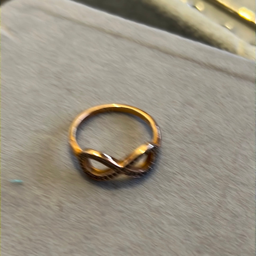 Genuine Thomas Sabo Rose Gold Pave Infinity Ring Size 54