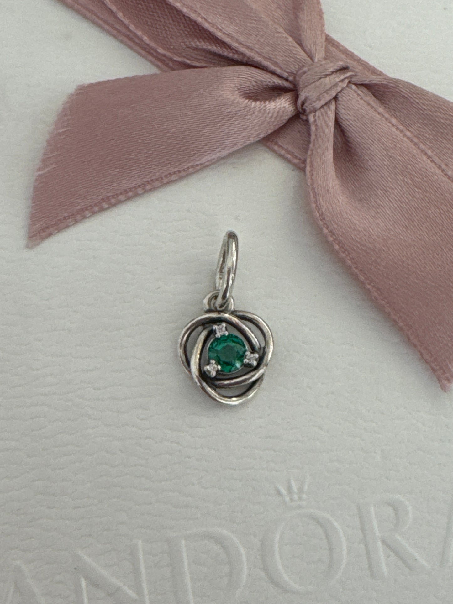 Genin Pandora Eternity Green Birthstone Pendant Dangle Charm