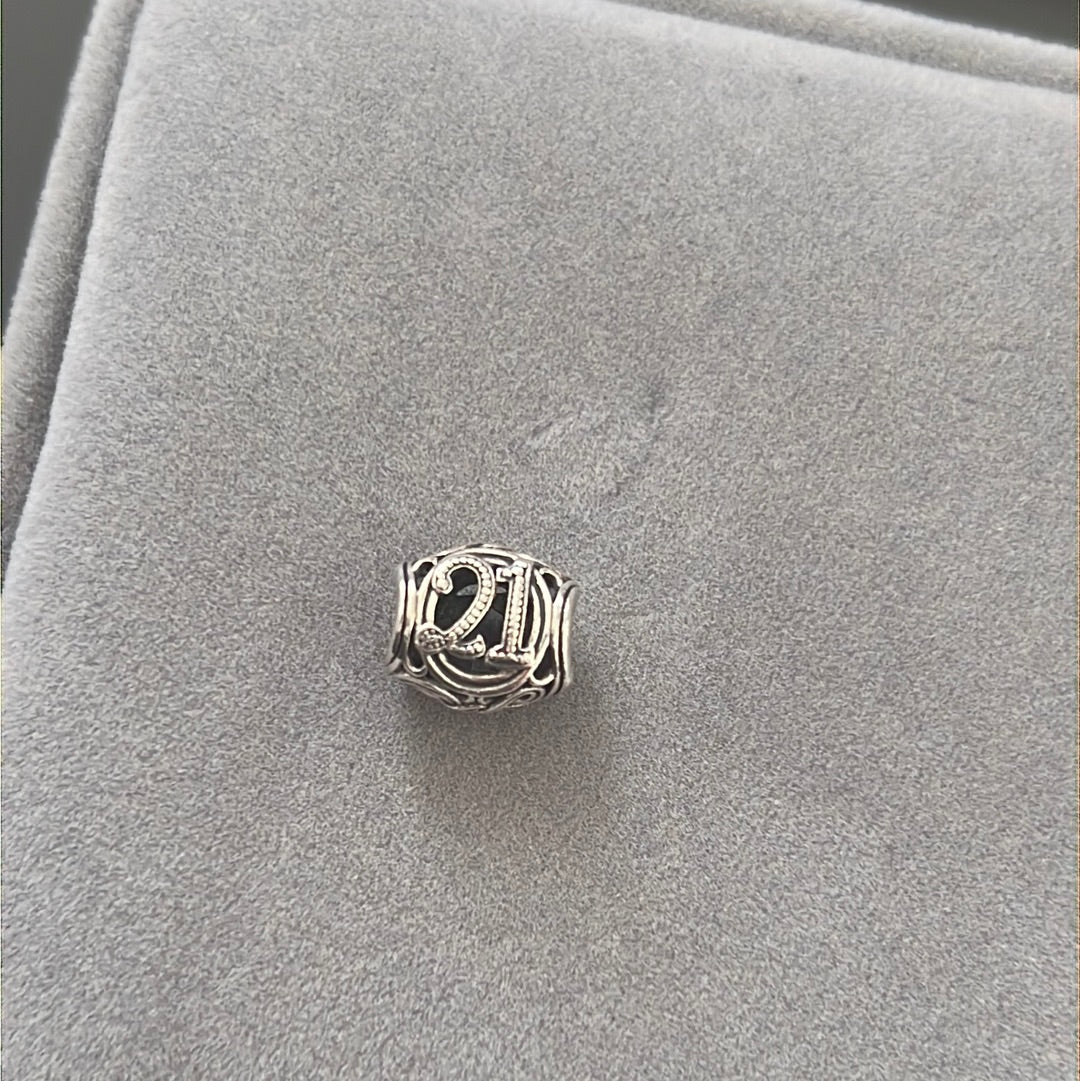 Genuine Chamilia 21 21st Birthday Openwork Charm