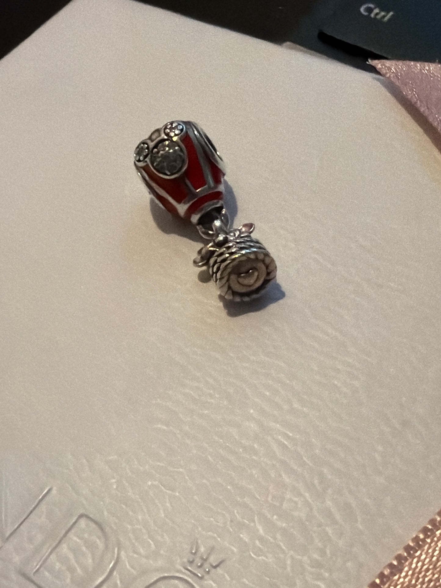 Genuine Pandora Disney Mickey and Minnie in a Hot Air Balloon Dangle Enamel Charm
