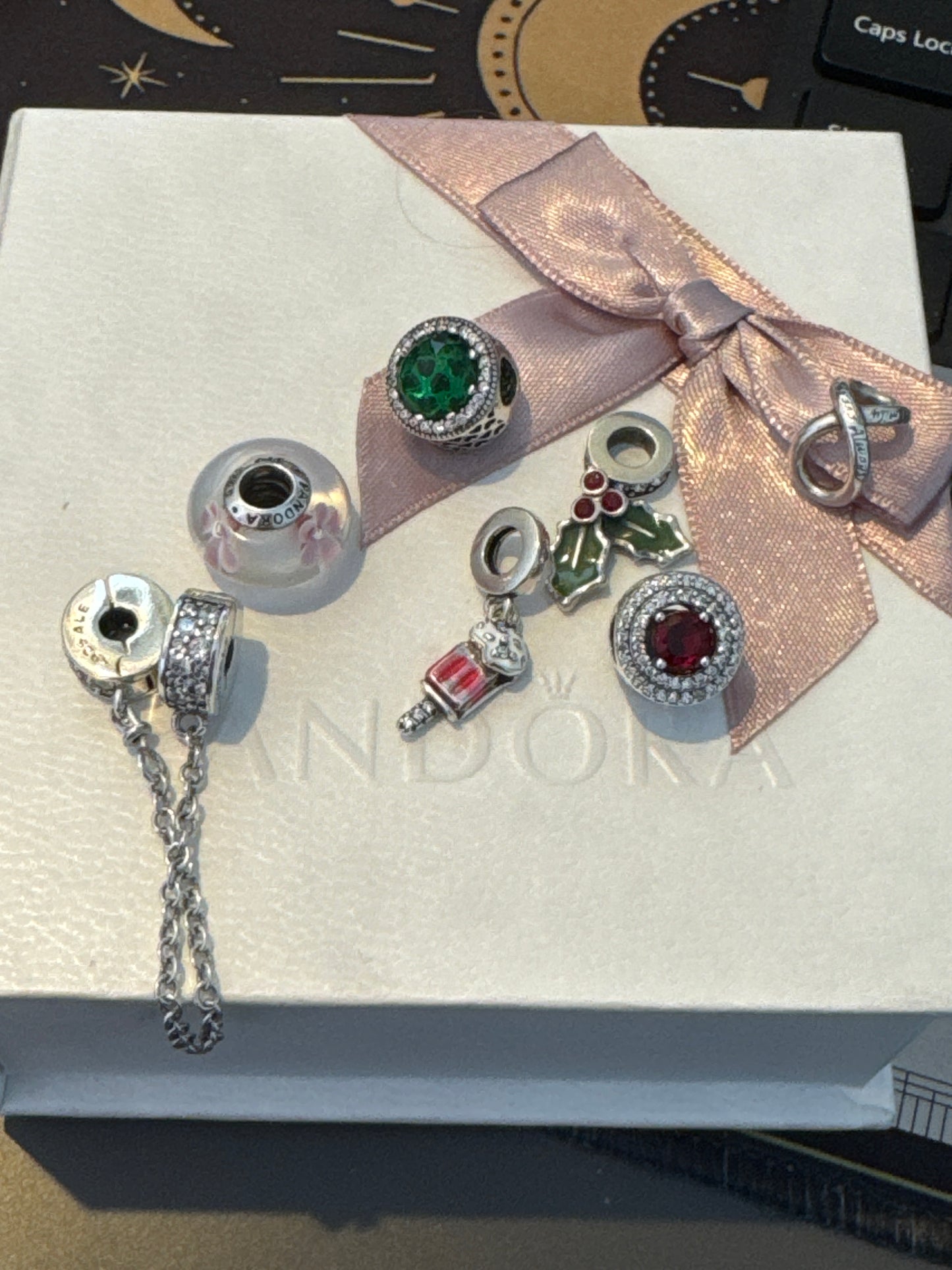 Sterling Silver Bundle of Pave Charms x7