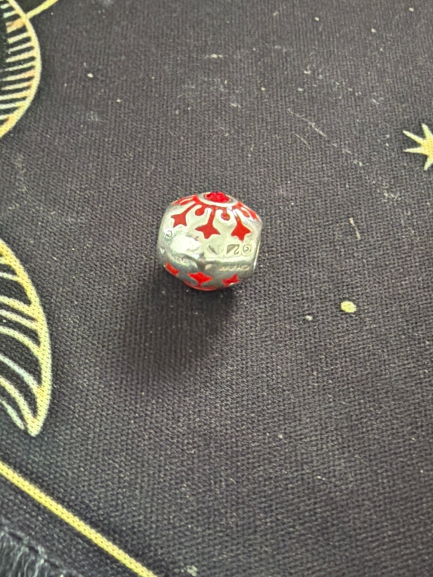 Genuine Chamilia Retired Red Enamel Lantern Charm