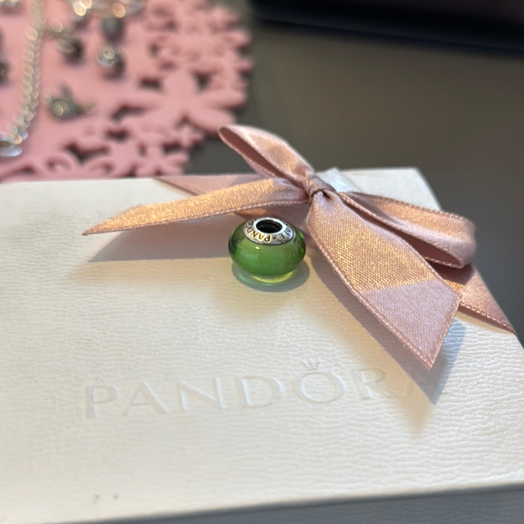 Genuine Pandora Disney Princess Glow in the Dark Tinkerbell Murano Charm