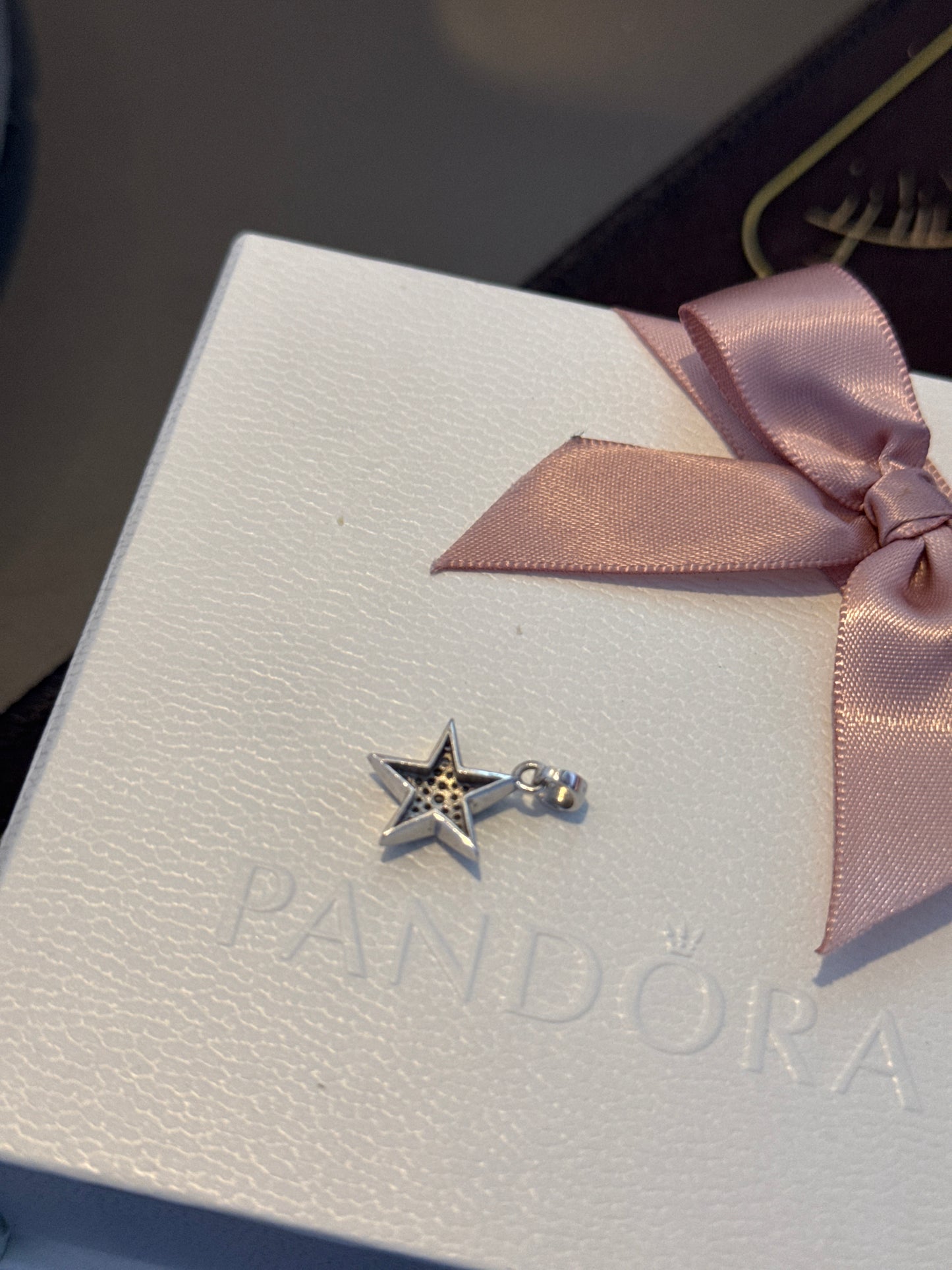 Sterling Silver Pave Star Sparkle Charm Pendant