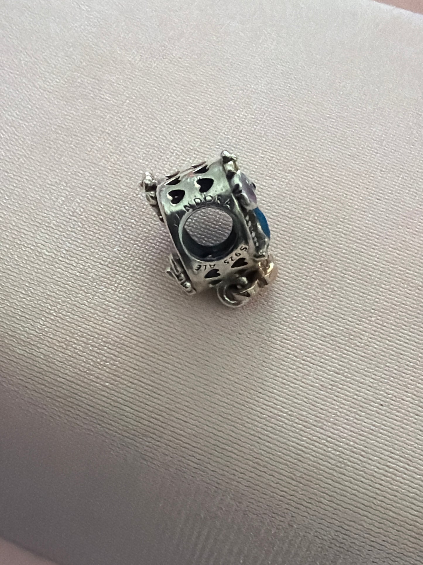 Genuine Pandora Disney Lilo and Stitch Charm Ohana Means Family Rose Gold Heart